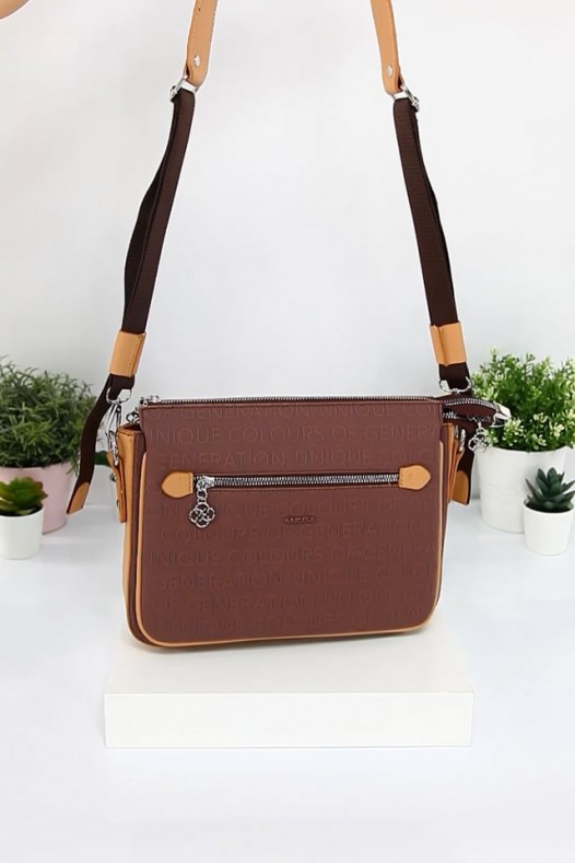 Mürdüm Orta Boy Günlük Kadın Çapraz Askılı Postacı Omuz Çantası Suni Deri Çok Gözlü Astarlı 5350