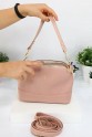 Pudra Orta Boy Günlük Kadın Çapraz Askılı Kol Omuz Çantası İthal Kaliteli Suni Deri Çok Gözlü 5357