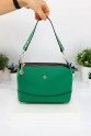 Yeşil Orta Boy Günlük Kadın Çapraz Askılı Kol Omuz Çantası İthal Kaliteli Suni Deri Çok Gözlü 5357