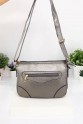Gri Orta Boy Günlük Kadın Çapraz Omuz Çantası İthal Kaliteli Suni Deri Çok Gözlü Astarlı 5358