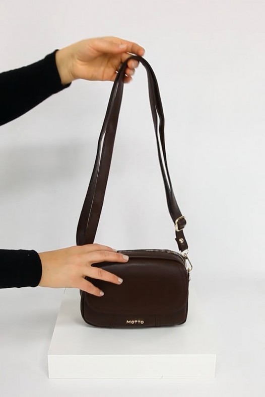 Kahverengi Küçük Boy Günlük Kadın Çapraz Askılı Postacı Omuz Çantası İthal Kaliteli Suni Deri 5405