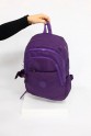 Mor Büyük Boy Günlük Unisex Kadın Erkek Sırt Çantası Su Geçirmez İthal Krinkıl Kumaş Astarlı 5379