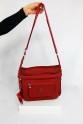 Kırmızı Orta Boy Günlük Kadın Çapraz Postacı Omuz Çantası Su Geçirmez İthal Krinkıl Kumaş 5378