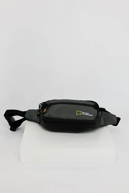 Gri Orta Boy Günlük Unisex Kadın Erkek Bel Çantası Su Geçirmez İmperteks Kumaş Astarlı 5376