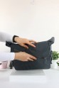 Gri A4 Laptop Büyük Boy Günlük Kadın Çapraz Askılı Postacı Omuz Çantası Su Geçirmez Krinkıl 5431