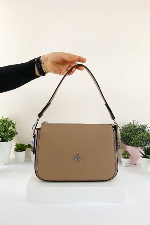 Vizon Orta Boy Günlük Kadın Çapraz Askılı Omuz Çantası İthal Kaliteli Suni Deri Çok Bölmeli 5441