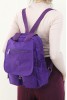 Mor Kadın El Askılı Sırt Çantası Krinkıl Kumaş Çok Gözlü Bölmeli Fermuarlı İçi Astarlı 5297