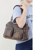 Bakır Kadın Çapraz Askılı Kol Omuz Çantası Yumuşak Suni Deri Çok Gözlü Fermuarlı Astarlı 5337
