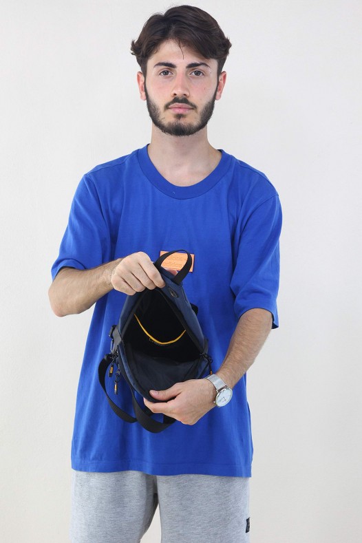 Lacivert Erkek Göğüs Çantası Su Geçirmez İmperteks Kumaş Çok Gözlü Bölmeli Fermuarlı Astarlı 5338E