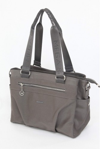 Antrasit Kadın Çapraz Askılı Kol Omuz Çantası Su Geçirmez İthal Saten Kumaş Çok Gözlü Astarlı 5339