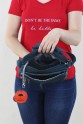 Petrol Kadın Çapraz Askılı Postacı Omuz Çantası Su Geçirmez Krinkıl Kumaş Çok Gözlü Astarlı 5340