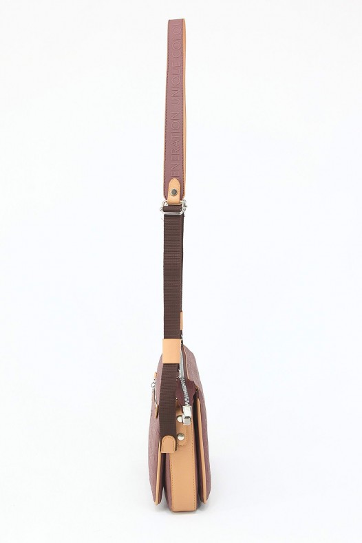 Mürdüm Orta Boy Günlük Kadın Çapraz Askılı Postacı Omuz Çantası Suni Deri Çok Gözlü Astarlı 5350