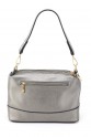 Gri Orta Boy Günlük Kadın Çapraz Askılı Kol Omuz Çantası İthal Kaliteli Suni Deri Çok Gözlü 5357