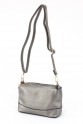 Gri Orta Boy Günlük Kadın Çapraz Askılı Kol Omuz Çantası İthal Kaliteli Suni Deri Çok Gözlü 5357