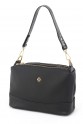 Siyah Orta Boy Günlük Kadın Çapraz Askılı Kol Omuz Çantası İthal Kaliteli Suni Deri Çok Gözlü 5357