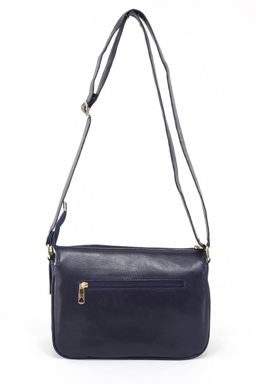 Lacivert Orta Boy Günlük Kadın Çapraz Omuz Çantası İthal Kaliteli Suni Deri Çok Gözlü Astarlı 5358
