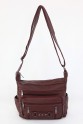 Bordo Orta Boy Günlük Kadın Çapraz Askılı Postacı Omuz Çantası İthal Kaliteli Suni Deri Astarlı 5374