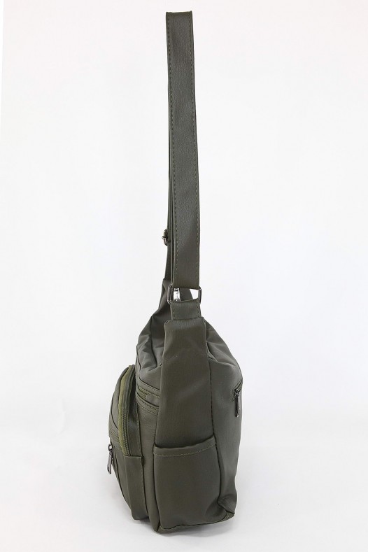 Yeşil Orta Boy Günlük Kadın Çapraz Askılı Postacı Omuz Çantası İthal Kaliteli Suni Deri Astarlı 5374