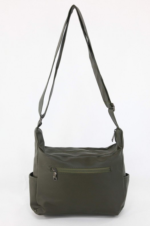 Yeşil Orta Boy Günlük Kadın Çapraz Askılı Postacı Omuz Çantası İthal Kaliteli Suni Deri Astarlı 5374