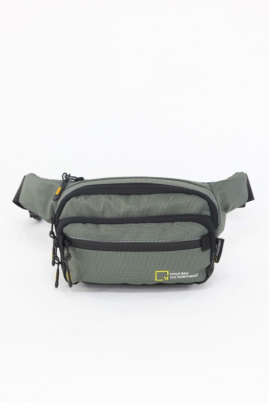 Gri Orta Boy Günlük Unisex Kadın Erkek Bel Çantası Su Geçirmez İmperteks Kumaş Astarlı 5376