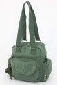 Yeşil Orta Boy Günlük Kadın Çapraz Askılı Kol Omuz Çantası Su Geçirmez İthal Krinkıl Kumaş 5377