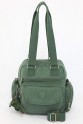 Yeşil Orta Boy Günlük Kadın Çapraz Askılı Kol Omuz Çantası Su Geçirmez İthal Krinkıl Kumaş 5377