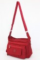 Kırmızı Orta Boy Günlük Kadın Çapraz Postacı Omuz Çantası Su Geçirmez İthal Krinkıl Kumaş 5378