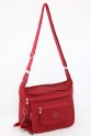 Kırmızı Orta Boy Günlük Kadın Çapraz Postacı Omuz Çantası Su Geçirmez İthal Krinkıl Kumaş 5378