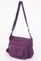 Mor Orta Boy Günlük Kadın Çapraz Askılı Postacı Omuz Çantası Su Geçirmez İthal Krinkıl Kumaş 5378