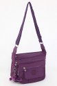 Mor Orta Boy Günlük Kadın Çapraz Askılı Postacı Omuz Çantası Su Geçirmez İthal Krinkıl Kumaş 5378