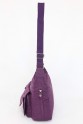 Mor Orta Boy Günlük Kadın Çapraz Askılı Postacı Omuz Çantası Su Geçirmez İthal Krinkıl Kumaş 5378