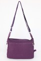 Mor Orta Boy Günlük Kadın Çapraz Askılı Postacı Omuz Çantası Su Geçirmez İthal Krinkıl Kumaş 5378