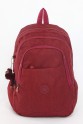 Bordo Büyük Boy Günlük Unisex Kadın Erkek Sırt Çantası Su Geçirmez İthal Krinkıl Kumaş Astarlı 5379
