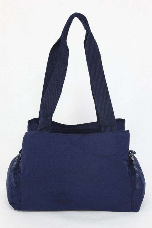 Lacivert Orta Boy Günlük Kadın Çapraz Askılı Omuz Çantası Su Geçirmez İthal Krinkıl Kumaş 5380