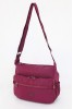 Bordo Orta Boy Günlük Kadın Çapraz Askılı Postacı Omuz Çantası Su Geçirmez İthal Krinkıl Kumaş 5384