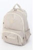 Bej Büyük Boy Günlük Unisex Kadın Erkek Sırt Çantası Su Geçirmez İthal Krinkıl Kumaş Astarlı 5385