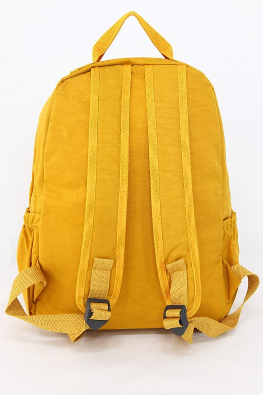 Sarı Büyük Boy Günlük Unisex Kadın Erkek Sırt Çantası Su Geçirmez İthal Krinkıl Kumaş Astarlı 5385