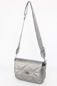 Gri Orta Boy Günlük Kadın Çapraz Askılı Postacı Omuz Çantası Suni Deri İki Gözlü Astarlı 5404