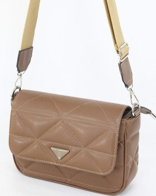 Vizon Orta Boy Günlük Kadın Çapraz Askılı Postacı Omuz Çantası Suni Deri İki Gözlü Astarlı 5404