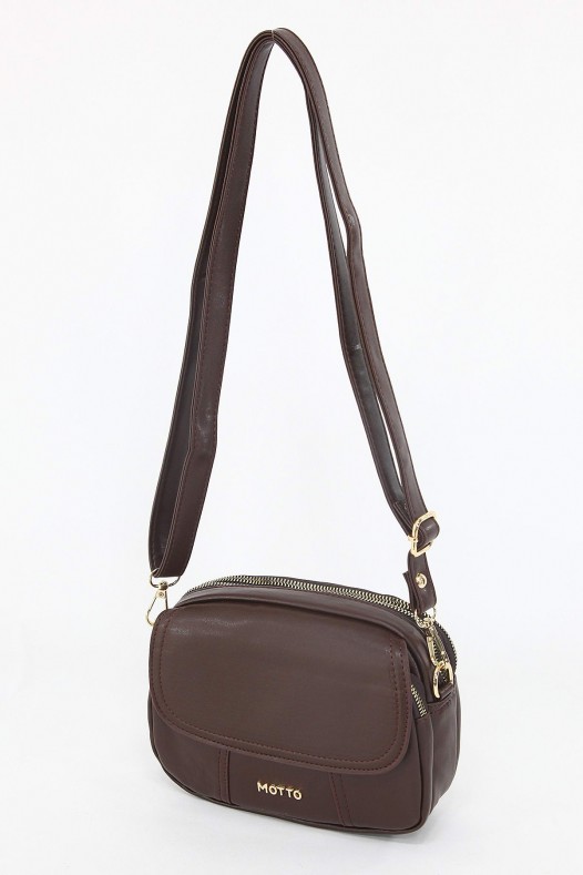 Kahverengi Küçük Boy Günlük Kadın Çapraz Askılı Postacı Omuz Çantası İthal Kaliteli Suni Deri 5405