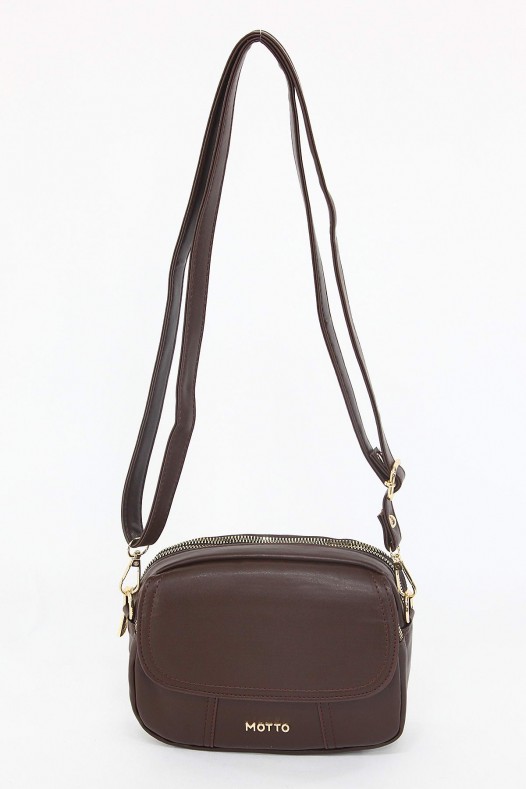 Kahverengi Küçük Boy Günlük Kadın Çapraz Askılı Postacı Omuz Çantası İthal Kaliteli Suni Deri 5405