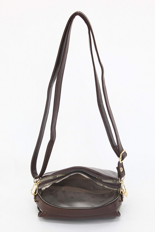 Kahverengi Küçük Boy Günlük Kadın Çapraz Askılı Postacı Omuz Çantası İthal Kaliteli Suni Deri 5405