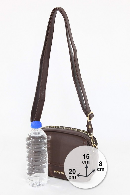 Kahverengi Küçük Boy Günlük Kadın Çapraz Askılı Postacı Omuz Çantası İthal Kaliteli Suni Deri 5405