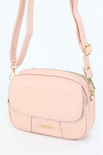 Pudra Küçük Boy Günlük Kadın Çapraz Askılı Postacı Omuz Çantası İthal Kaliteli Suni Deri 5405