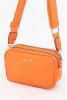 Turuncu Küçük Boy Günlük Kadın Çapraz Askılı Postacı Omuz Çantası İthal Saten Kumaş İki Gözlü 5406