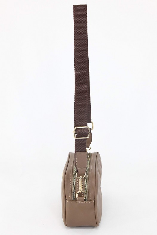 Vizon Küçük Boy Günlük Kadın Çapraz Askılı Postacı Omuz Çantası İthal Saten Kumaş İki Gözlü 5406