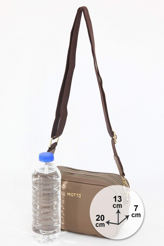 Vizon Küçük Boy Günlük Kadın Çapraz Askılı Postacı Omuz Çantası İthal Saten Kumaş İki Gözlü 5406