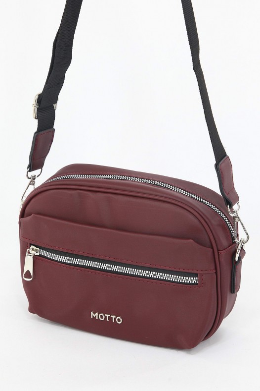 Bordo Küçük Boy Günlük Kadın Çapraz Askılı Postacı Omuz Çantası İthal Saten Kumaş Astarlı 5408