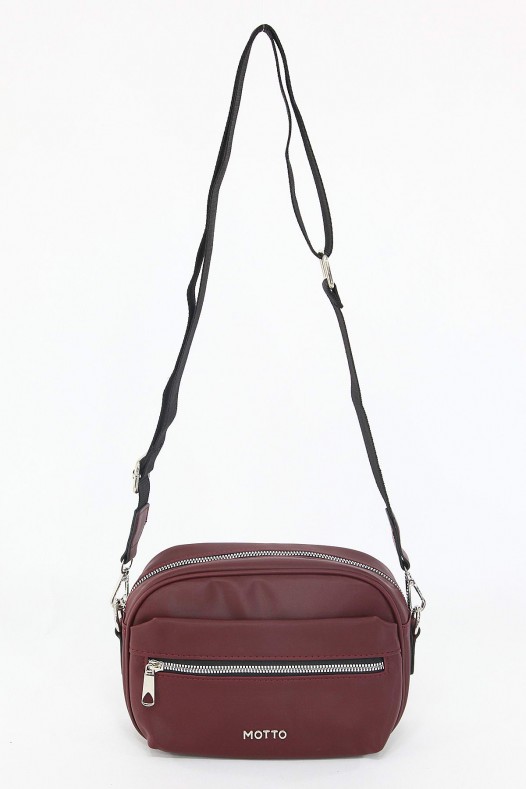 Bordo Küçük Boy Günlük Kadın Çapraz Askılı Postacı Omuz Çantası İthal Saten Kumaş Astarlı 5408