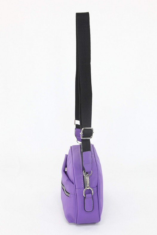 Mor Küçük Boy Günlük Kadın Çapraz Askılı Postacı Omuz Çantası İthal Saten Kumaş Astarlı 5408